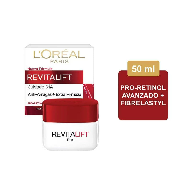 Crema Facial De Día L'Oréal Revitalift Anti-Arrugas + Extra Firmeza 50 ml.