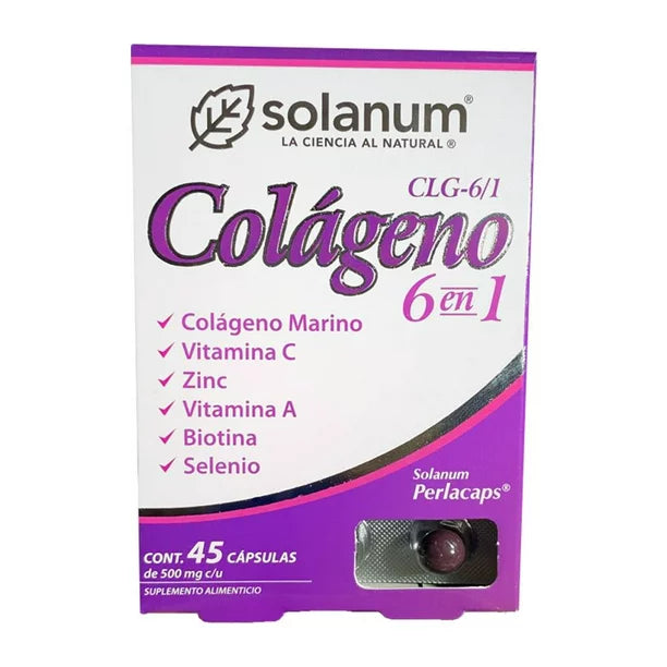 Colágeno 6 En 1, Suplemento Alimenticio 45 Cápsulas.