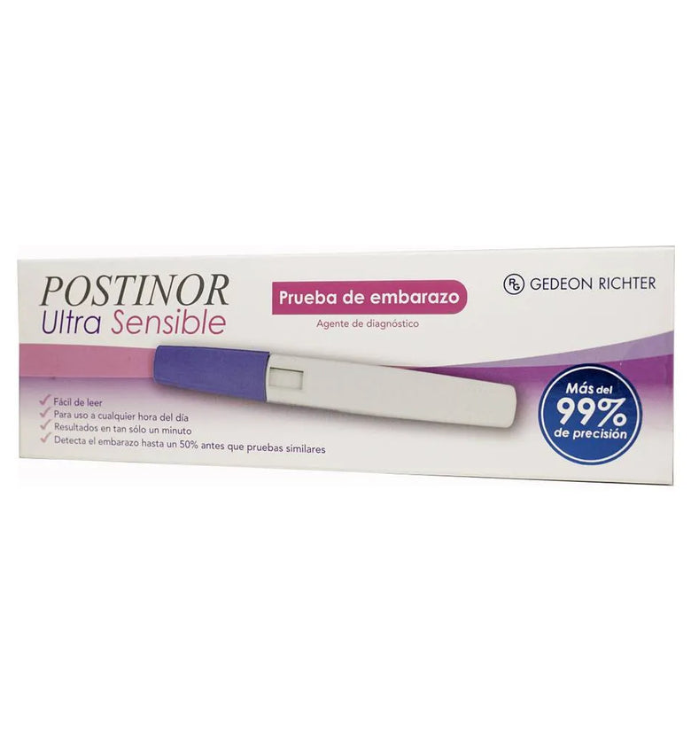 Postinor Ultra Sensible Prueba Embarazo.