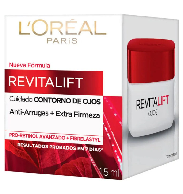 Crema De Ojos L'Oréal Paris Revitalift Anti-Arrugas + Extra Firmeza 15 ml.