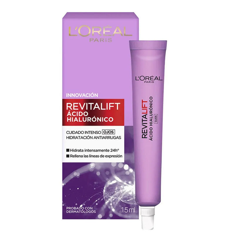 Crema Para Ojos L'Oréal Paris Revitalift Ácido Hialurónico 15 ml.