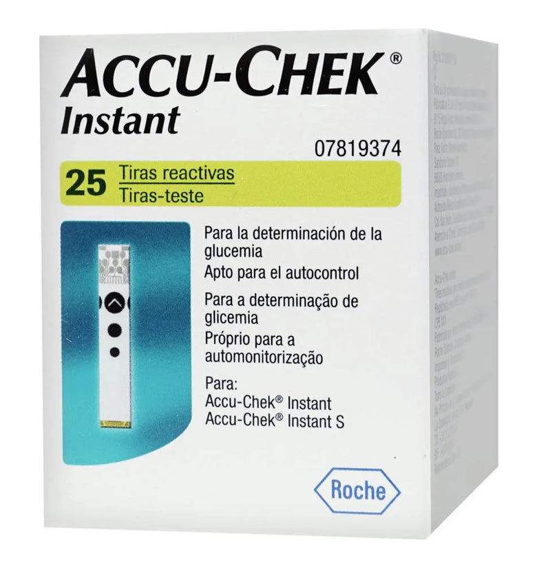 Tiras Reactivas Accu-Chek Instant 25 Tiras.