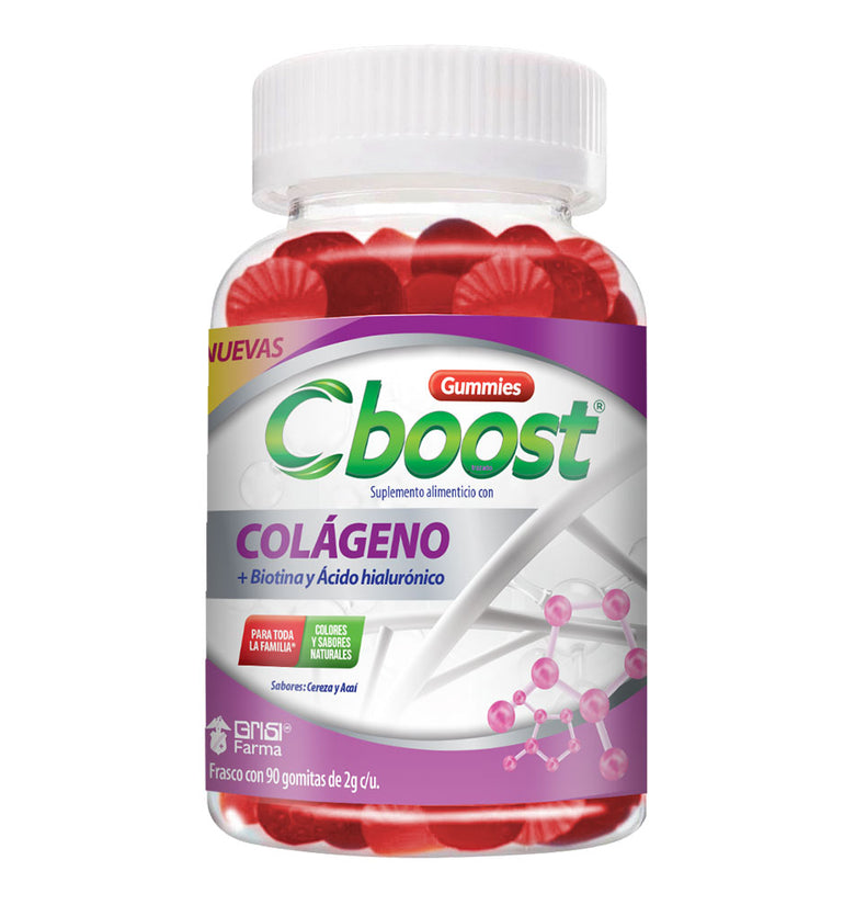 C Boost Suplemento Alimenticio Colágeno Frasco 90 Gomitas.